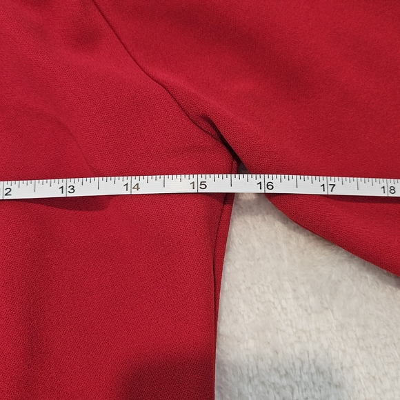 Preloved Bebe Red Midi Sheath Dress Size 4 Formal Feminine Party Office Glam - Picture 10 of 11